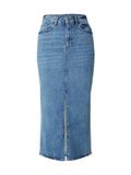 Vila VIJAF HW MIDI DENIM SKIRT-NOOS - Medium Blue Denim/WASH MBD-011