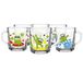 Glasmark KROSNO, 220ml, Set van 6 stuks, Set kinderglazen, Bedrukte kinderbeker, Drinkglas, Kinderbeker, Glazen mok met handvat, Hoogglansglas