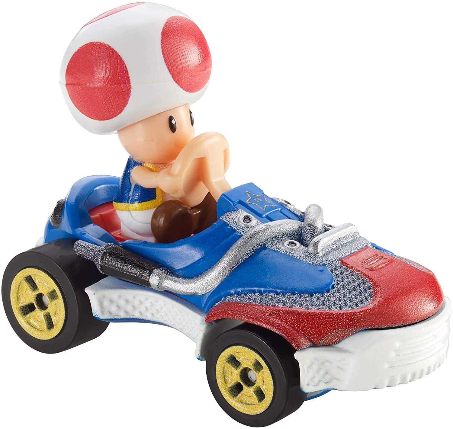 Hot Wheels Mario Kart Toad Sneeker - GBG30 - Speelgoedvoertuig - Rood