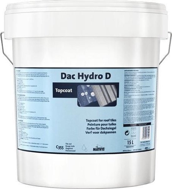 Mathys Rust-Oleum Dac Hydro D - C859 Zwart Dakpannenverf Betonverf 15 Liter