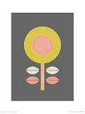 The Art Group Little Design Haus (Scandi Flower II) - Kunstdruk 30 x 40cm, Papier, Multi kleuren, 30 x 40 x 1,3 cm