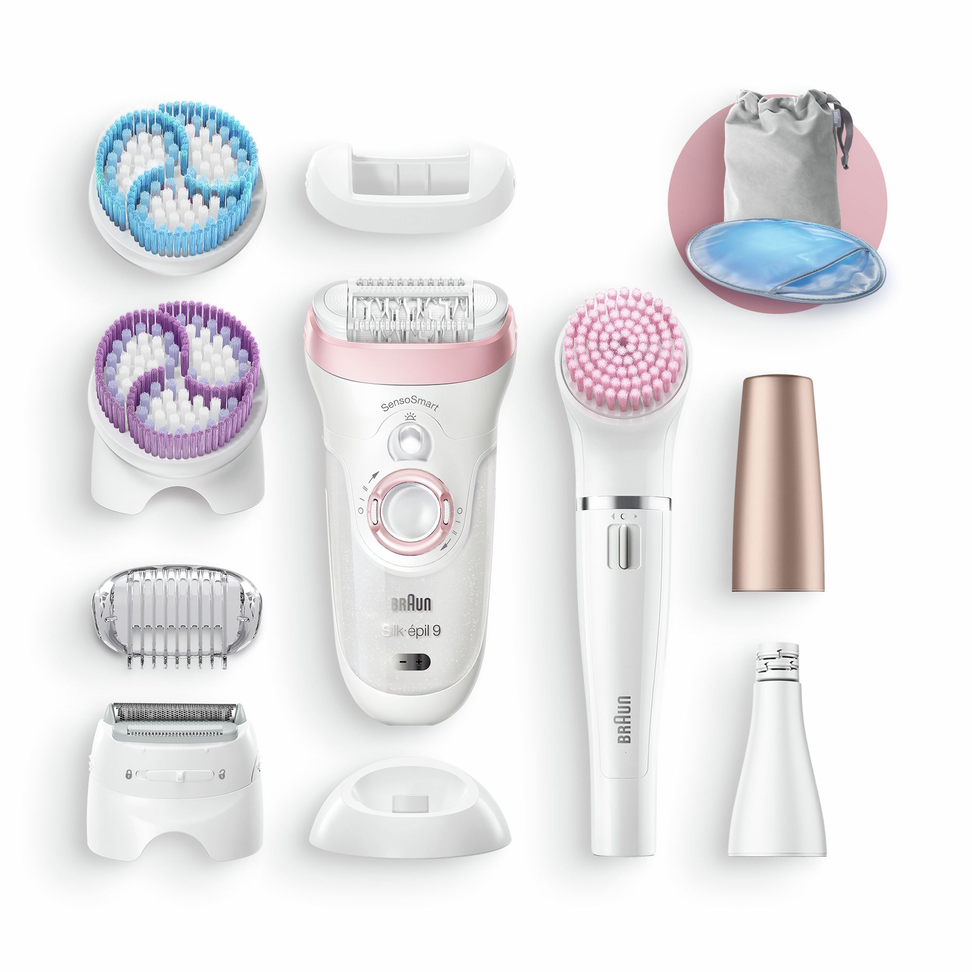 Braun Silk-épil 9-985 Beauty Set 9 - Epilator, Scheerapparaat, Scrubber & Reiniger