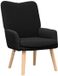 VidaXL Fauteuil zwart 63 x 67 x 94 cm schapenstof en triplex