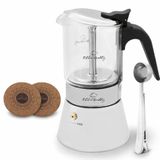 KitchenQuality Machine à expresso – Verre + acier inoxydable résistant à la corrosion – 240 ml