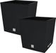 KOTARBAU® Jardinière carrée avec pot intérieur - Jardinière carrée 26x26 cm 2 Pièces - Pot de fleurs 15,8 L - Jardinière - Plastique - Aspect rotin - Anthracite