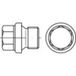 TOOLCRAFT TO-9978468 Bouchons 1 pouce à tête hexagonale extérieure DIN 910 Acier 10 pièce(s)