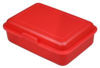 School-Box Lunchbox pour enfants – taille moyenne, fabriqué en Allemagne et sans BPA, boîte à lunch robuste avec fermeture à clip, adaptée à l'école, à la garderie et aux loisirs – rouge tendance, en plastique PP