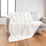 Douceur d'Intérieur Zachte Beige Pluche Plaid - 125x150 cm