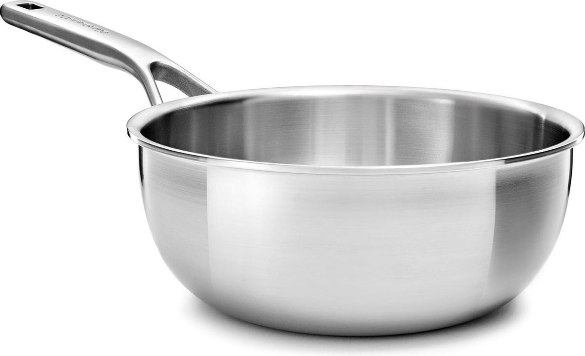 KitchenAid KA-MultiPly 3PLY Opn Con Chef's Pan 20cm / 2.36L Uncoated