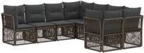 vidaXL Tuinbank - Grijs - Poly Rattan