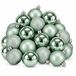 Mica Decorations Kerstballenset Onbreekbaar Lichtgroen - 27 Kerstballen van Gerecycled Kunststof - Diameter 8 cm