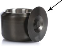 XLBoom Laps Deksel voor Champagne Emmer D26cm - Zwart - RVS