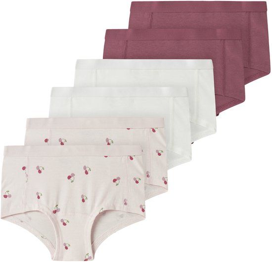 NAME IT Meisjes NKFHIPSTER 6P AOP NOOS Onderbroeken - Mauve Morn - Gebloemd - 146/152
