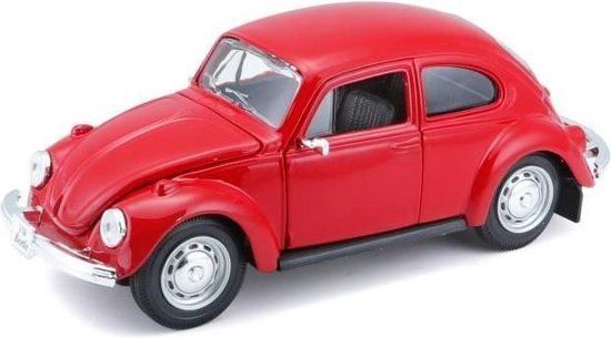 Maisto Volkswagen Kever 1973 - Rood - 1:24