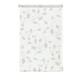 GARDINIA EASYFIX-rolgordijn met decoratie, 100, Scandinavisch, wit/naturel, 120 x 150 cm