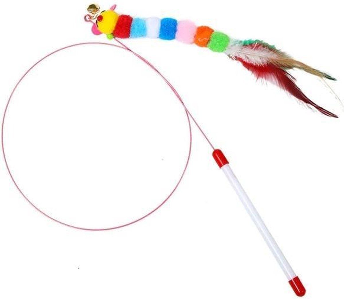 Kattenspeelgoed Hengel - kat speelgoed stok - hengel speelgoed - Accessoires Kat Speelgoed - kattenhengel - blauw/roze