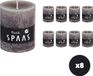 Spaas - Rustieke geurloze Cilinderkaars hoogte 8cm, ± 30 uur - Taupe