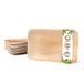 GREENBOX Palmware 25 stuks rechthoekige borden van palmbladeren, 25 x 15 cm, biologisch afbreekbaar wegwerpservies
