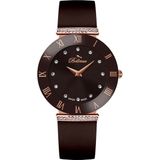 Bellevue Dames Polshorloge E.103 - Bruin/Zwart Metaal - 33mm