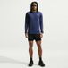 Nike Stride Heren Hardloopshirt - donkerblauw, zilver, Maat XXL
