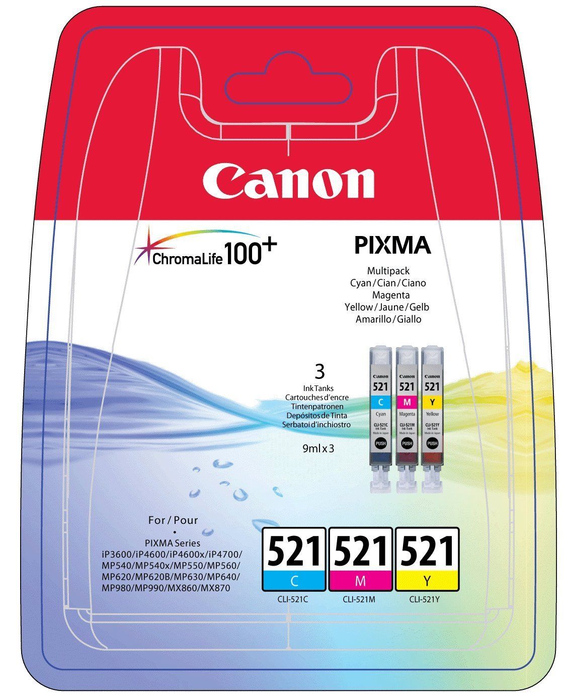 Canon CromaLife 100+ Inktcartridge - Cyaan, Magenta, Geel - Multipack