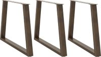 Pieds de table 3 pcs forme V 90x(72-73,3) cm acier naturel