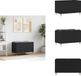 vidaXL Armoire pour disques 74,5x38x48 cm bois de melaminé noir