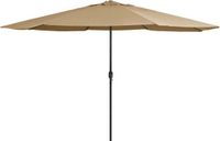 vidaXL Parasol met metalen paal 390 cm taupe