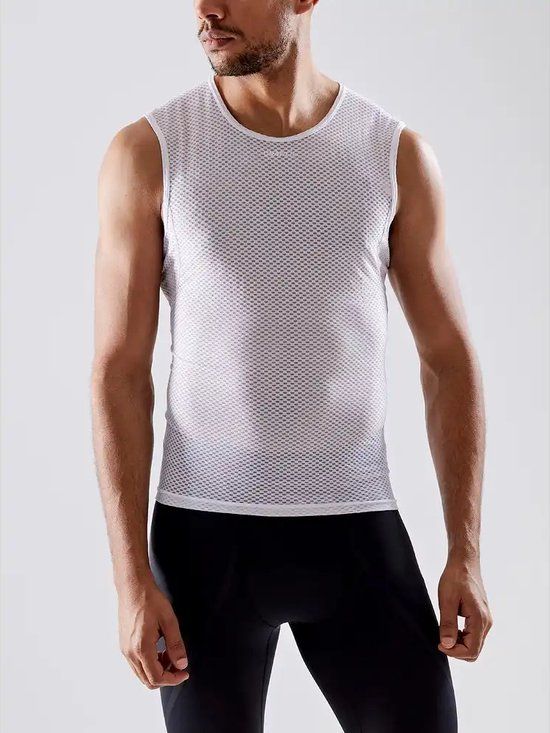 Craft PRO Cool Mesh Superlight Sportshirt Heren Mouwloos - Wit - Maat XL