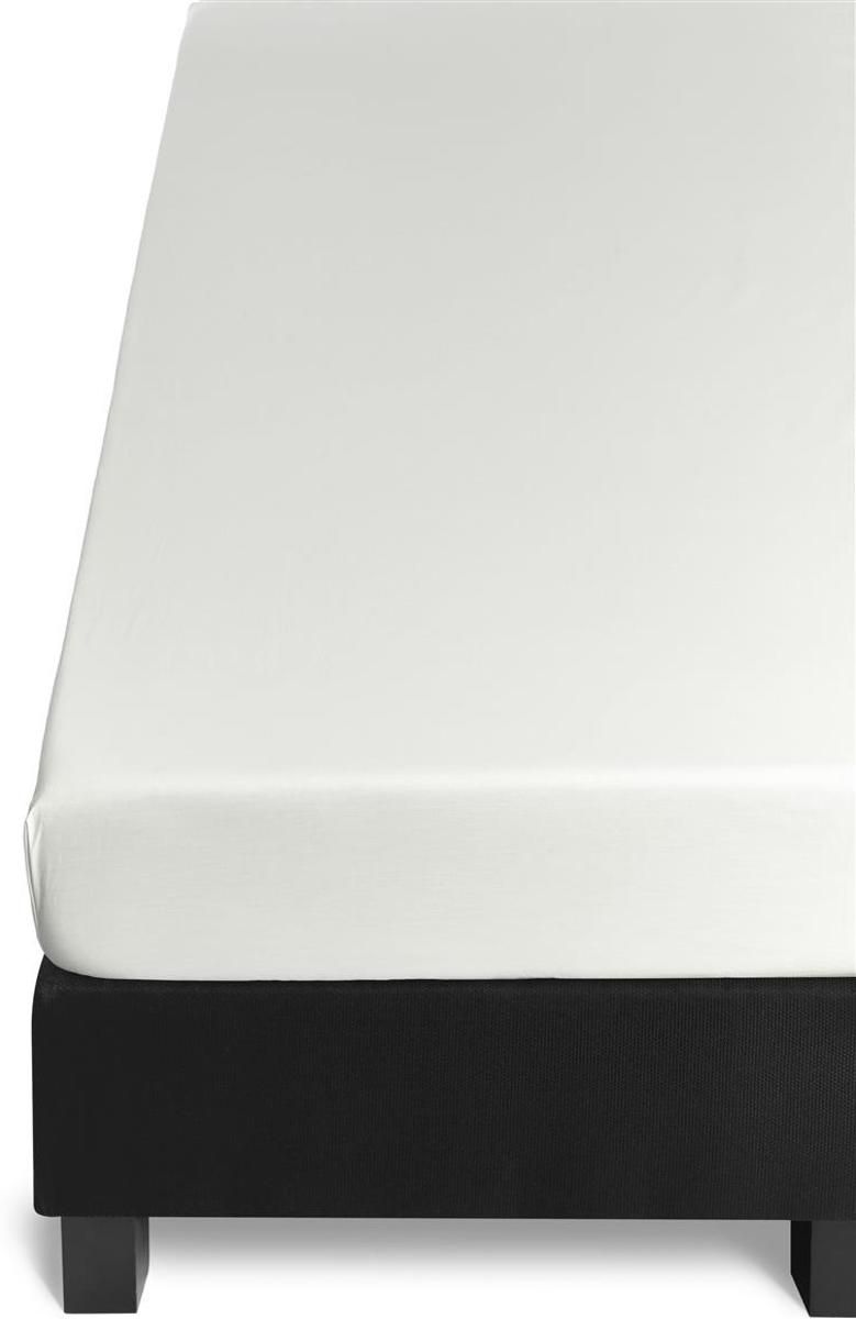 Ambiante Cotton Uni Hoeslaken - 140x200 cm - Gebroken Wit