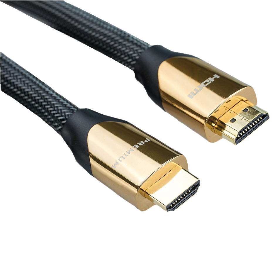 ROLINE 11.04.5802 - HDMI kabel - 2 m - Zwart, Goud