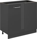 Vicco R-Line Hoekkast – 86 cm zonder werkblad Antraciet Hoogglans