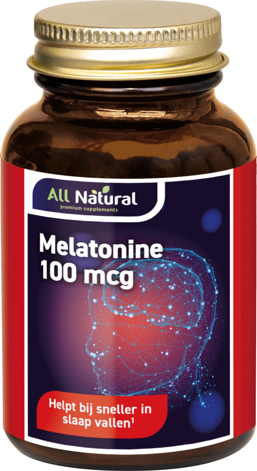 All Natural Melatonine 100 mcg Tabletten - 8715066458505