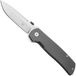 Fox Knives Original Gangster FX-ATC-OG01 Titanium poli à la pierre, CPM MagnaCut poli à la pierre couteau de poche, design Bob Terzuola