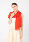 Codello Omslagdoek van Viscose, Rood, Effen, 100x190 cm