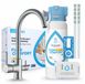 Ari Robinet de cuisine Linko 3 voies en acier inoxydable avec système de filtration d'eau Dafi D1