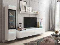 Mobistoxx VITTORIO Tv-meubel set 4 deuren hoogglans wit