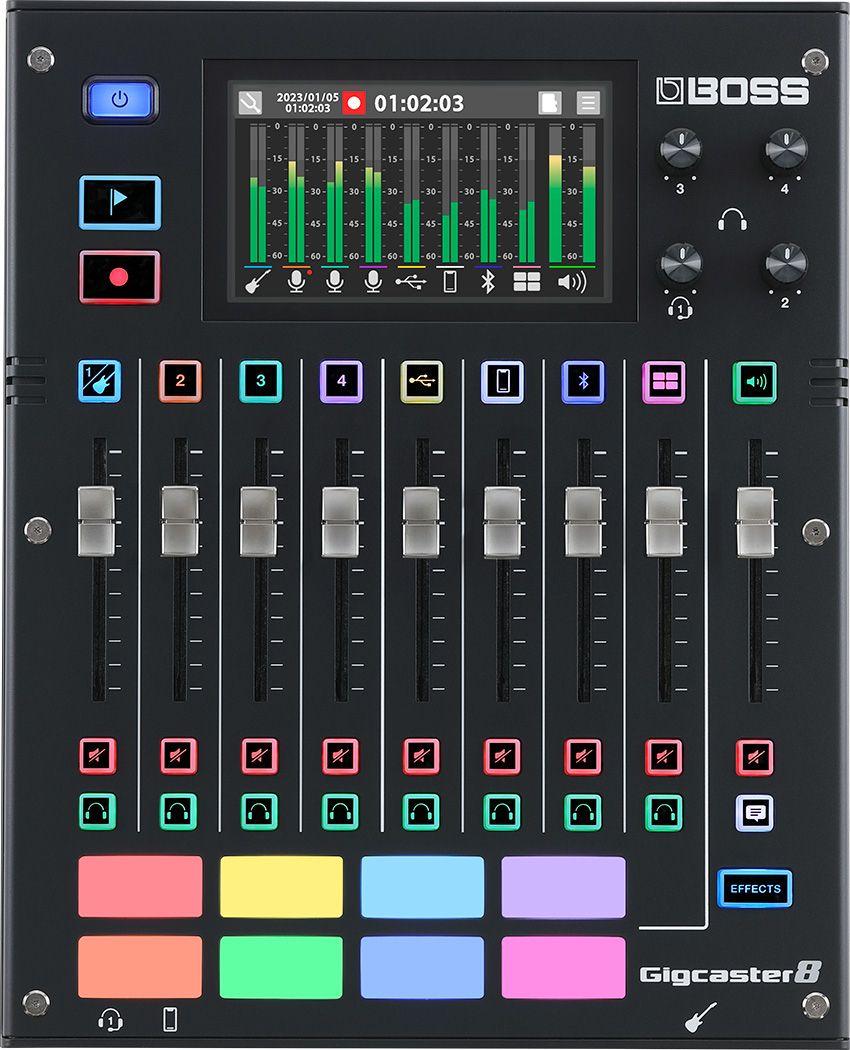 BOSS Gigcaster 8 - 20-kanaals Livestreaming Mixer - Zwart