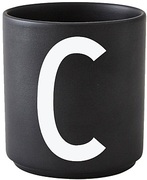 Design Letters AJ Vintage Mok Zwart - Letter C