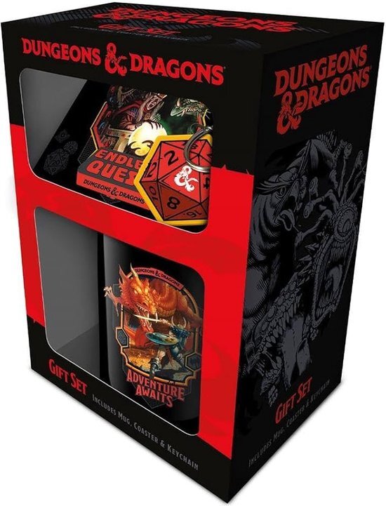 Dungeons & Dragons Modern Retro - Cadeauset (Beker, Sleutel, Onderzetter)