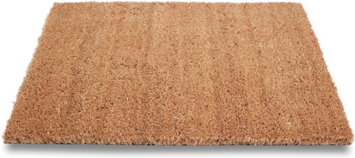 Sorx Set van 2x stuks grote bruine deurmatten/buitenmatten pvc/kokos 60 x 100 cm - droogloopmatten/vloermatten