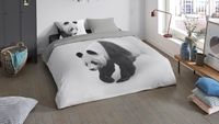 PURE Housse de couette Panda Gris 220x240 cm Microfibre