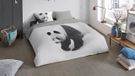 PURE Housse de couette Panda Gris 220x240 cm Microfibre
