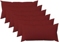 vidaXL Kussensloop HEERLEN Wijnrood 40 x 80 cm Stof (6 stuks)