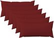 vidaXL Kussensloop HEERLEN Wijnrood 40 x 80 cm Stof (6 stuks)