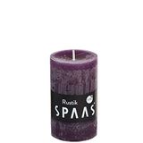 SPAAS Rustieke geurloze cilinderkaars 48/80 mm, ± 17 uur - aubergine