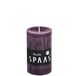 SPAAS Rustieke geurloze cilinderkaars 48/80 mm, ± 17 uur - aubergine