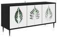Meuble TV HANAU 102 x 33 x 51 cm Chêne noir Bois transformé