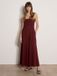 APRICOT APRIT GmbH Jumpsuit met wijde pijpen van jersey - Mouwloos - Vierkante hals - Zijzakken - Burgundy - Katoen/Elastaan - S