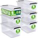 DEUBA Set de boîtes de rangement - 5l sans BPA empilable - 29,5x20x12cm